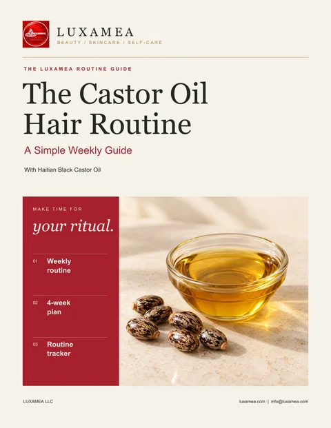Cover of The Castor Oil Hair Routine: A Simple Weekly Guide